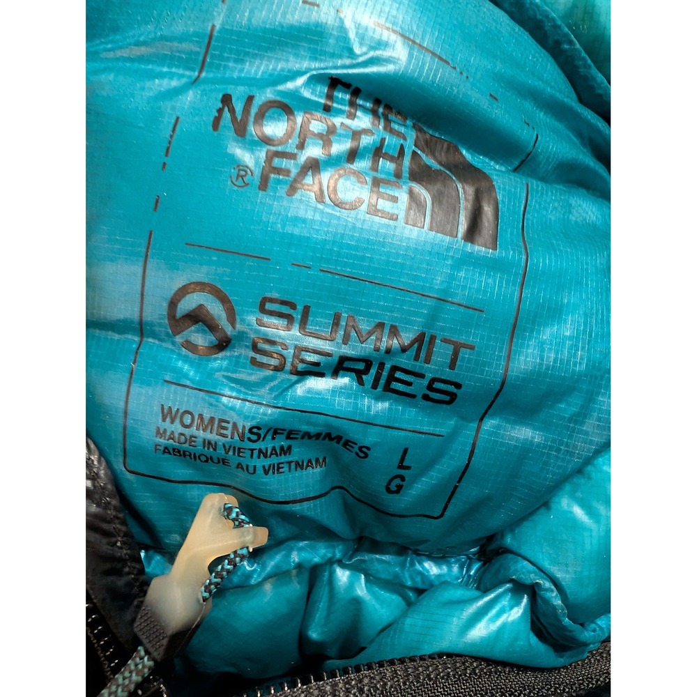 The North Face Summit Series 800 Fill Down Puffer Jacket Womens L Black Blue - Picture 8 of 9